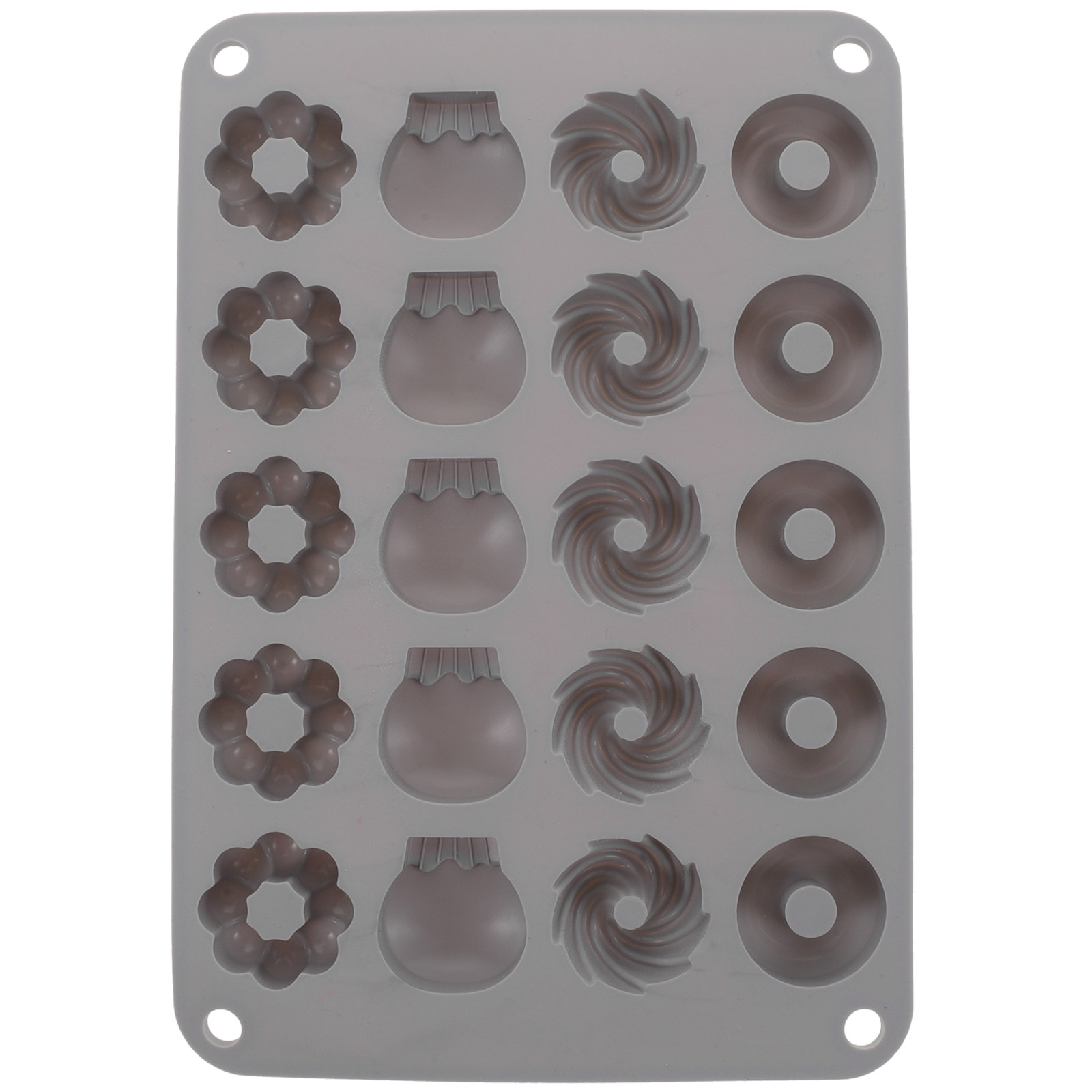 Donut Mold Silicone - Mini-Silikon-Donut-Form, Premium Antihaftbeschichtung, hitzebeständig, für Süßigkeiten,