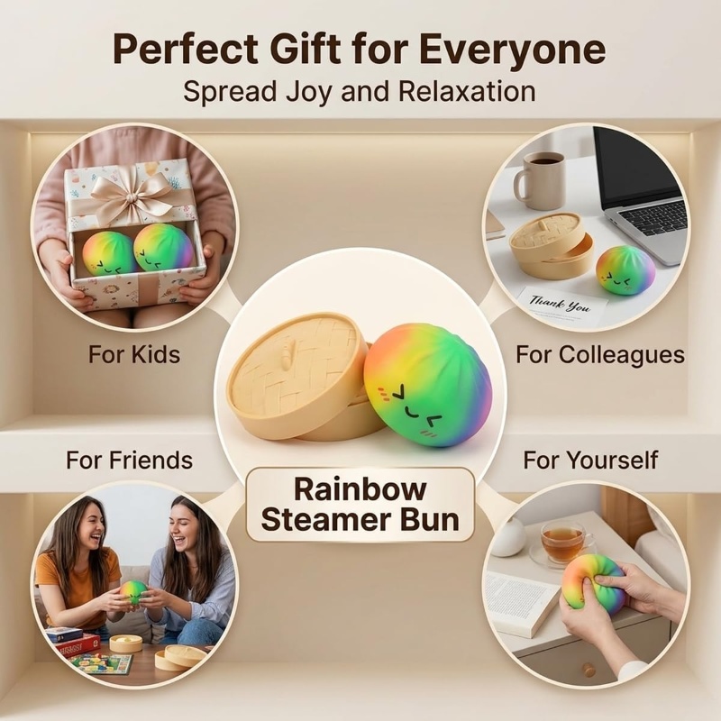 Glitzer Bao Bun Quetschspielze – Bao Steamer Bamboo Bewertung und Preis