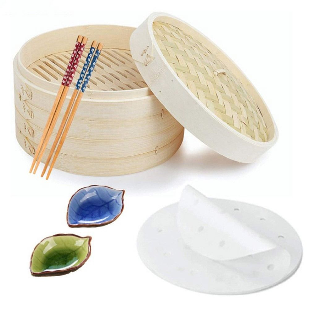Bambus-Dampf korb mit Deckel K – Bao Steamer Bamboo Bewertung und Preis